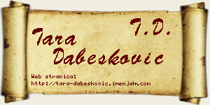 Tara Dabesković vizit kartica